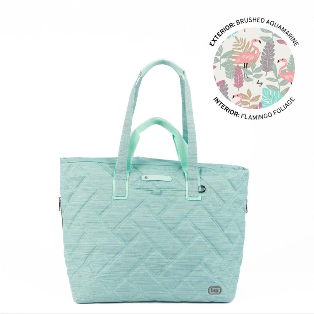 Lug Ferry XL SE Expandable Carry-All with Charm Bar Brushed Aquamarine